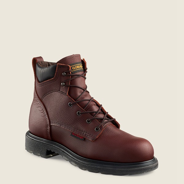 Work Støvler Herre - Red Wing Supersole® 2.0 - 6-Inch Waterproof Soft Toe - Bordeaux - UBWIAY-203